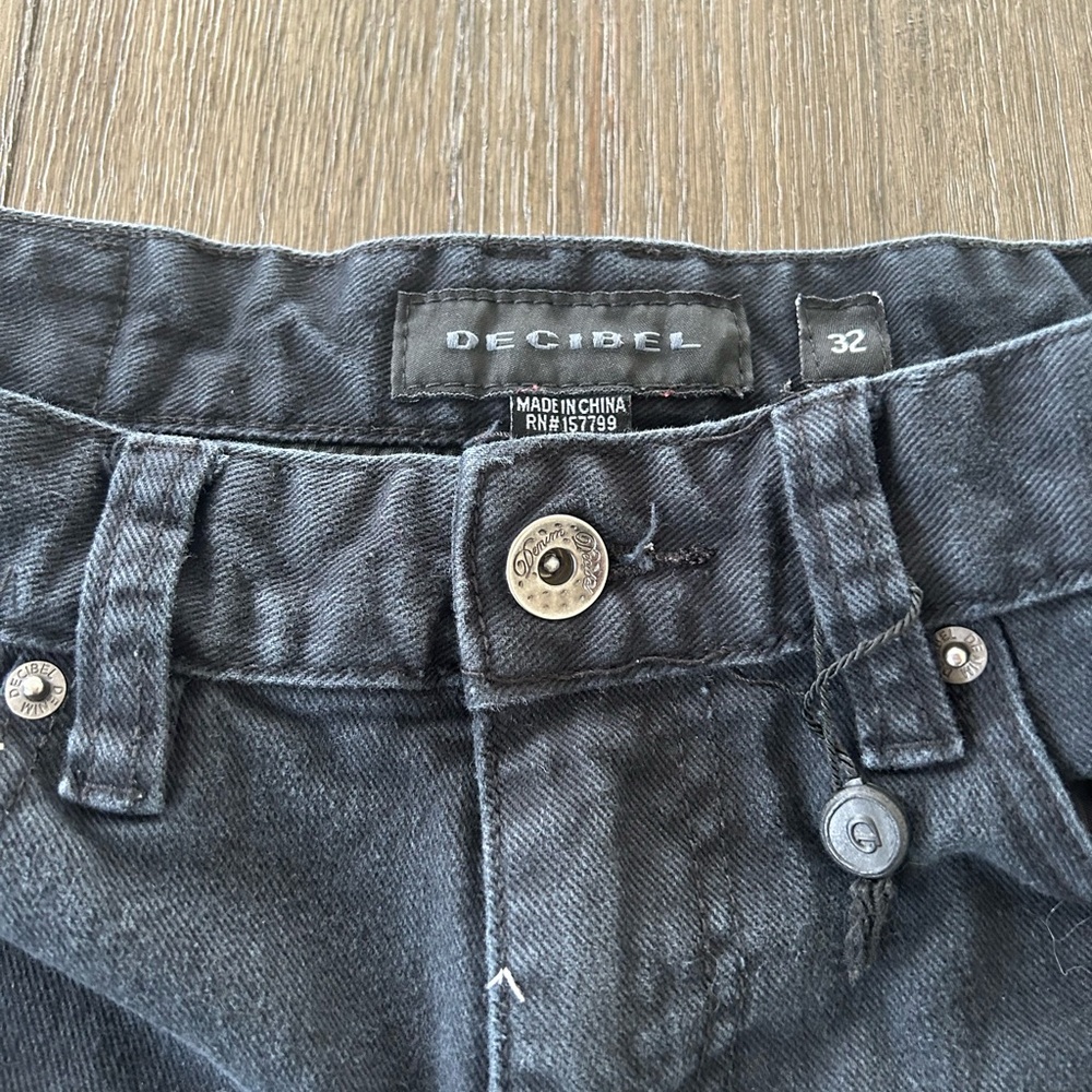 Decibel Men's Black Denim Shorts - Size 32